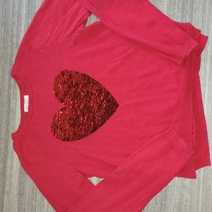 H&M Red Sequin Sweater. Girls 8-10